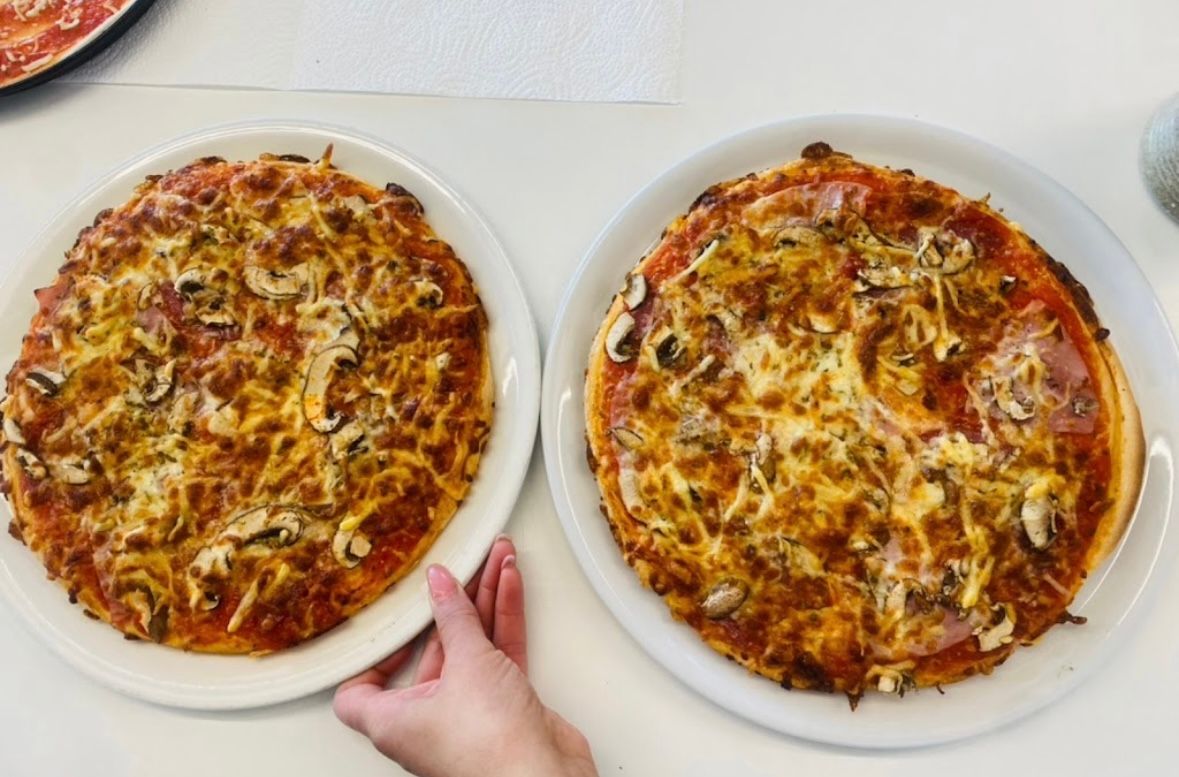 Pizza in dem Bistro PizzaRe in Dagebüll. 