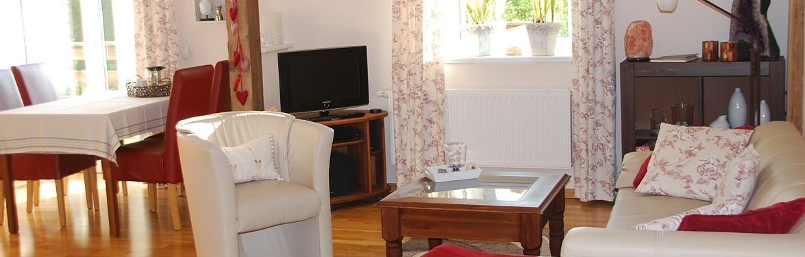 Wohnzimmer in einer Wohnung auf  dem Gesundheitshof Denker
