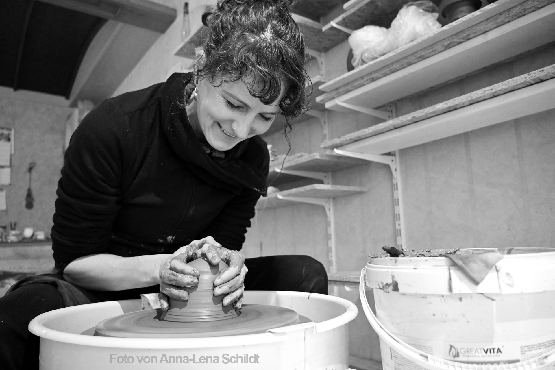 Arbeiten an der Drehscheibe