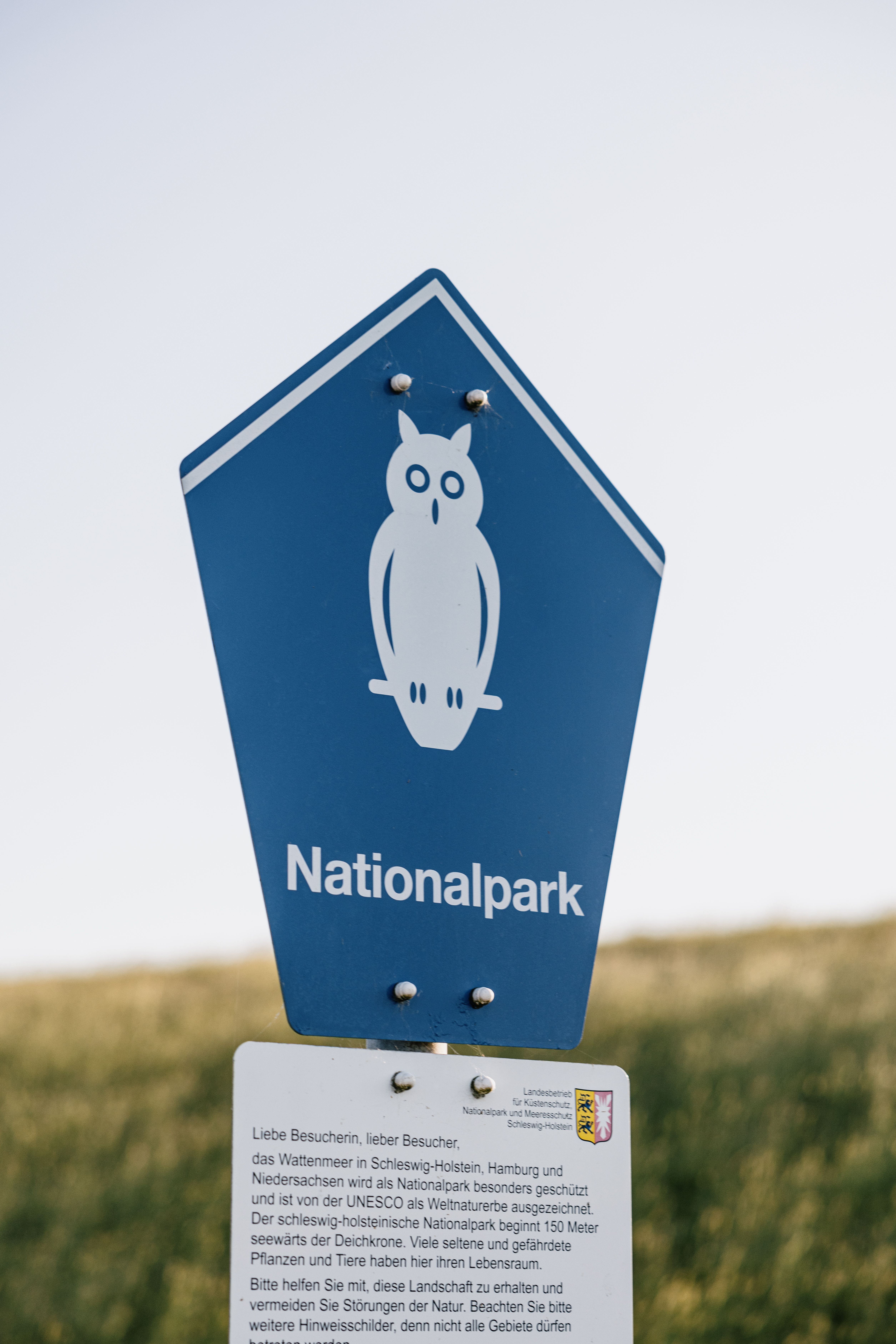 Schild vom Nationalpark Wattenmeer
