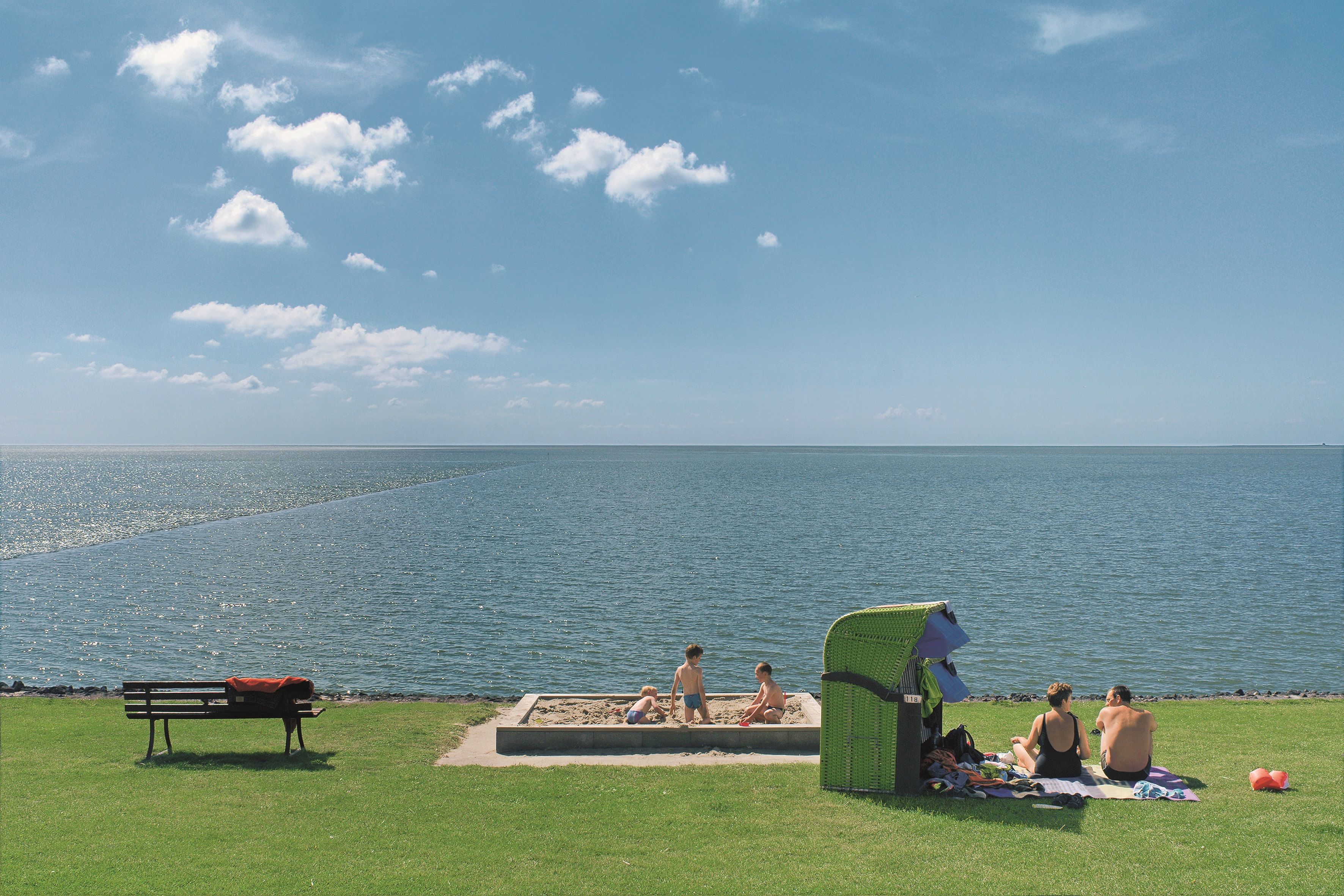 Grüner Strand auf Pellworm