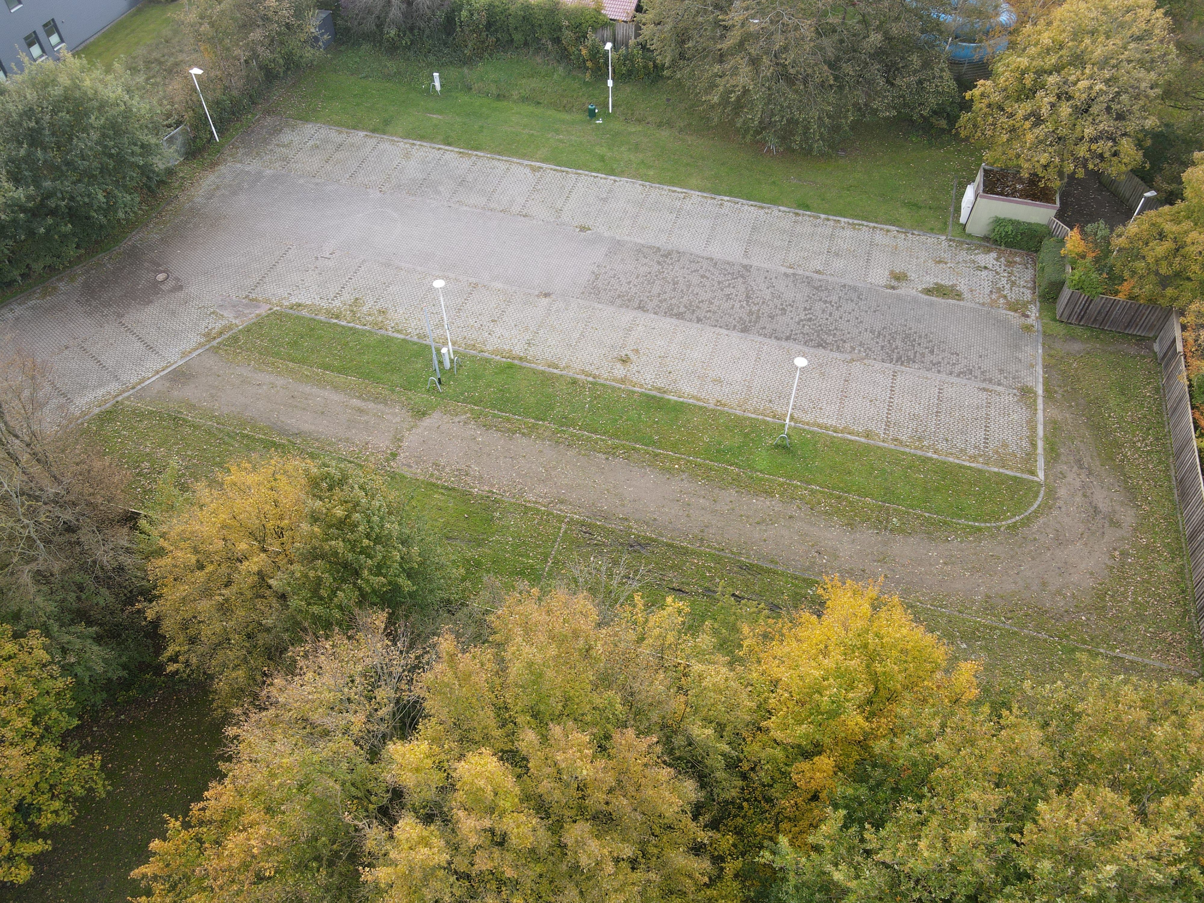 Platz Reisemobilhafen Leck von oben fotogrefiert